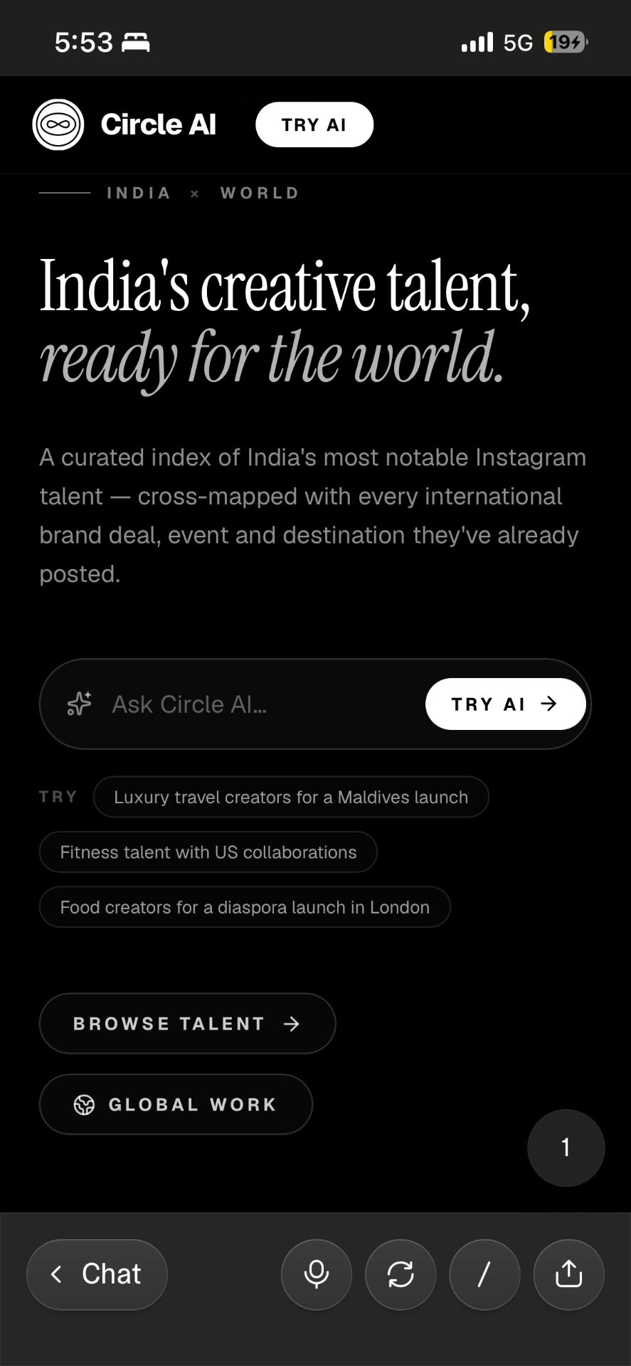 Circle Brand AI marketplace